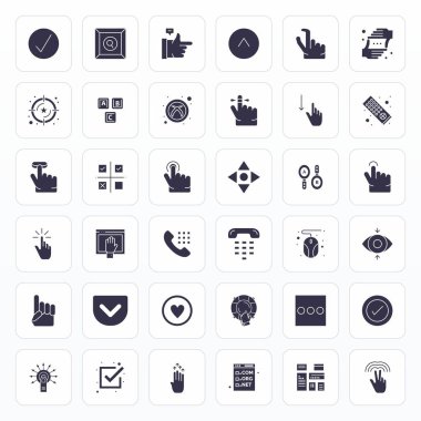 Seçilenler için 36 Glyph vektör simgesinin istisnai koleksiyonu, 64x64 Eşsiz görsel mükemmellik ve kullanılabilirlik için düzenlenebilir çözünürlükte sunulmuştur.