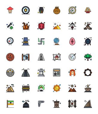 Sanat eseri tasarlanmış 42 Satır İçi Düzenlenebilir Kültür için vektör simgeleri, tutarlı görsel mükemmellik için Yüksek Çözünürlük formatında sunulmuştur.