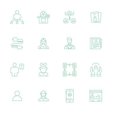 Tutarlı marka temsili ve kullanıcı deneyimi için 64x64 Izgara Uyumlu çözünürlük içeren 16 İnce Satır vektör simgesi özenle düzenlendi.