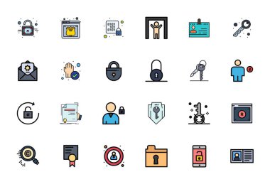 Bu 24 Düz Satır dizisi vektör simgeleri 64x64 içerisinde Yetkilendirme temalarını yakalar Mükemmel kalite, teknoloji ve iş uygulamaları için mükemmeldir.