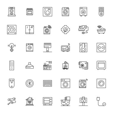 Uygulama etrafında temalı 36 vektör simgesinden oluşan tam paket, Kalın Çizgi Tasarımı 64x64 PIXEL Modern arayüzler için mükemmel kalite.