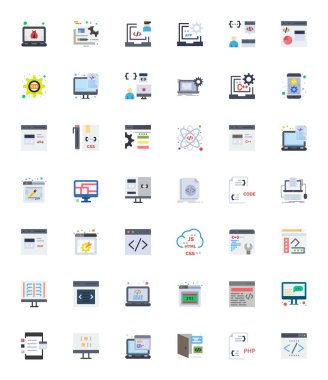 Kodlama etrafında temalı 42 Düz vektör simgesi ile projelerinizi geliştirin, 64x64 Düzenlenebilir çözünürlük temiz ve profesyonel tasarımlar için idealdir.