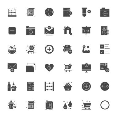 Uygun performans ve ölçeklenebilirlik için 64x64 boyutlarında 36 Izgara sığdırılmış vektör simgelerinin esas paketi.