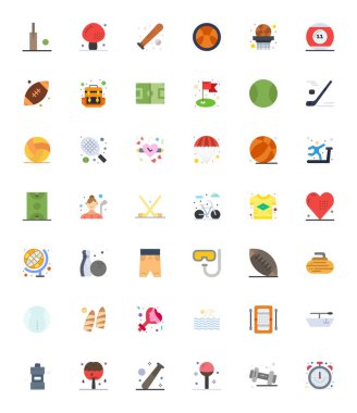 Sport 'u Düz formatta temsil eden 42 vektör simgesinin yer aldığı stratejik paket, profesyonel iş akışları için optimum kalitede 64x64 Piksel ile optimize edildi.