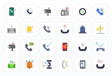 Sanatsal olarak 24 Düz Piksel Gelen için hizalanmış vektör simgeleri, tutarlı görsel mükemmellik için 256x256 biçiminde iletilir.