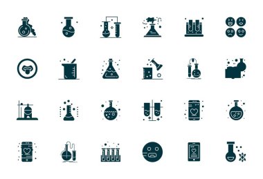 Sanatsal olarak tasarlanmış 24 Ayrıntılı Gelişmiş Reaksiyon için vektör simgeleri, tutarlı görsel mükemmellik için Retina Hazır biçiminde iletilir.