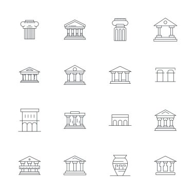 Roman için 16 İnce Çizgi vektör simgesinden oluşan kaliteli koleksiyon, 256x256 'da özenle hazırlandı. Üstün görsel etki için mükemmel çözünürlüğü göster.