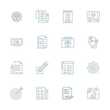 Mark için 16 İnce Satır vektör simgesinin yüksek performanslı koleksiyonu, Retina Hazır PIXEL ideal kullanıcı arayüzü tasarımı için mükemmel çözünürlük.