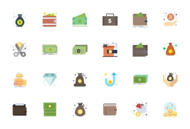 Finans için 24 Düz vektör ikonunun istisnai koleksiyonu, 128x128 Düzenlenebilir çözünürlük Eşsiz görsel mükemmellik ve kullanılabilirlik için.