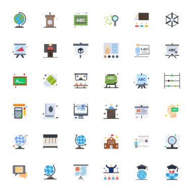 Bu 36 yassı vektör simgesi, Retina Hazır PIXEL Mükemmel kalite, teknoloji ve iş uygulamaları için mükemmeldir.