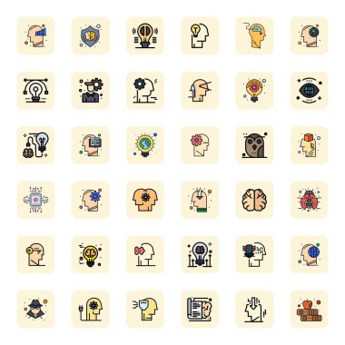 İstihbarat için 36 Satır İçi doldurulmuş vektör simgesinin özel koleksiyonu, Retina Ready Detail Gelişmiş çözünürlük Premium marka deneyimleri için geliştirilmiş.