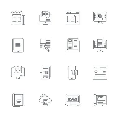 Devrim niteliğinde 16 PIXEL mükemmel vektör simgesi. Okuma materyalinden esinlenilmiştir. İnce çizgi biçiminde 256x256 çözünürlükte tasarlanmıştır..