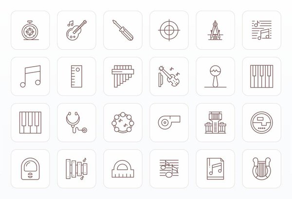 Коллекция включает в себя 24 вектора Bold Line Piece, адаптированные к теме, и выполненные в формате X64 для цифрового дизайна..