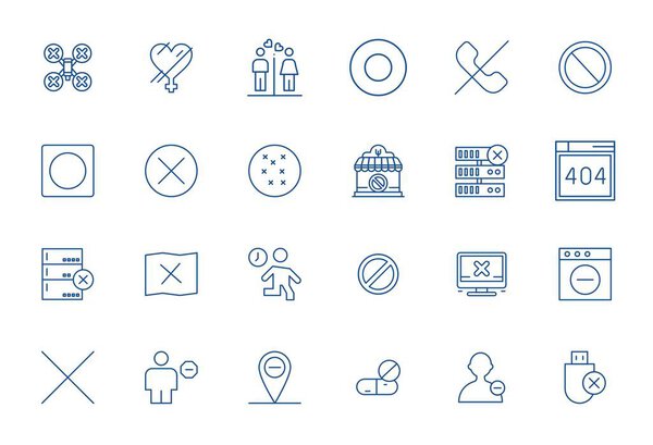 Этот набор из 24 векторных снимков Bold Line в разрешении 128х128 пикселей идеально подходит для технологических и бизнес-приложений..