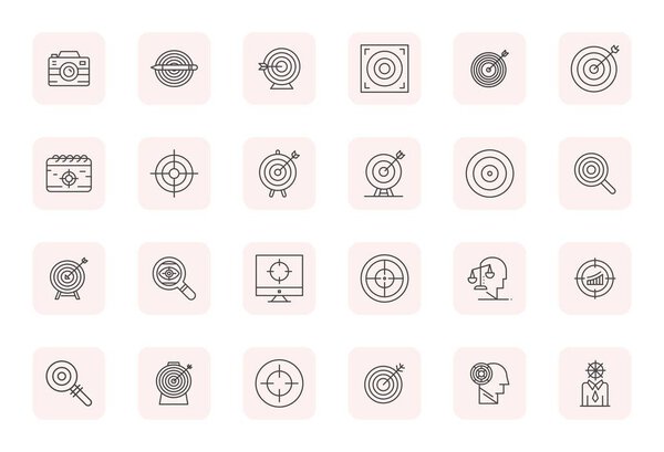 Unlock 24 Regular Bold Outline PIXEL Perfect vector icons inspired by Objective, optimized in High Resolution format for flawless display across all devices.