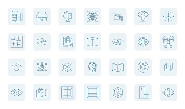 Пакет векторных иконок Perspective включает в себя 28 дизайнов тонких контуров в формате 128х128 пикселей, идеально подходящих для улучшения цифровых интерфейсов.
