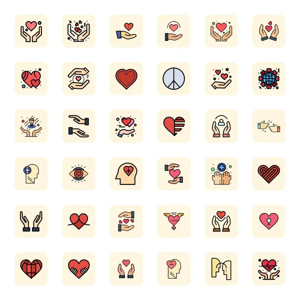 Empati etrafında temalı 36 vektör simgesinden oluşan geleceğe hazır paket, yenilikçi kullanıcı arayüzleri için yüksek çözünürlüklü düzenlenebilir tasarım sergileniyor.