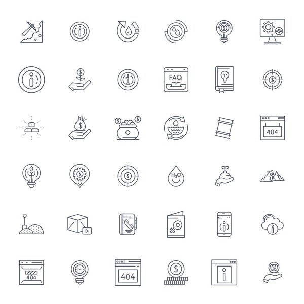 Современная коллекция из 36 векторных моделей, представляющих Resource in Bold Line, с разрешением 256х256 точек для современной разработки приложений.