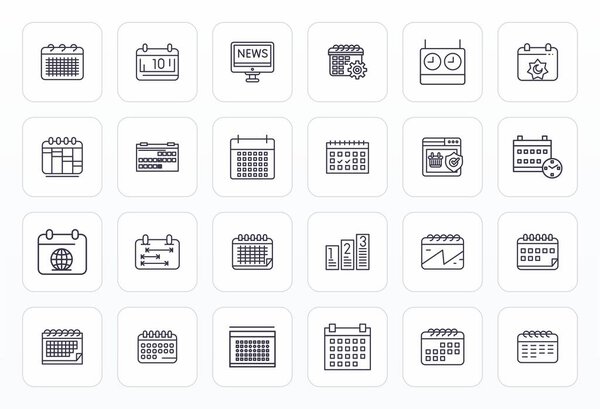 Unlock 24 Bold Line Detail Enhanced vector icons inspired by Events, optimized in Retina Ready format for flawless display across all devices.