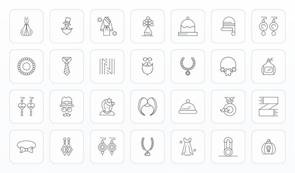 Этот набор из 28 векторов Thin Line захватывает Стильные темы в 256х256 пикселей качества Perfect, идеально подходящие для технологических и бизнес-приложений.