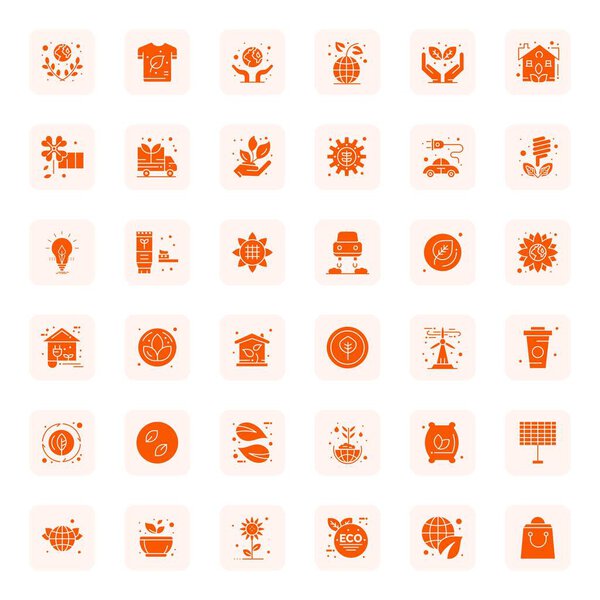 Beautifully rendered 36 Filled PIXEL Perfect vector icons for EcoFriendly, created at 128x128 resolution for stunning visual consistency across platforms.