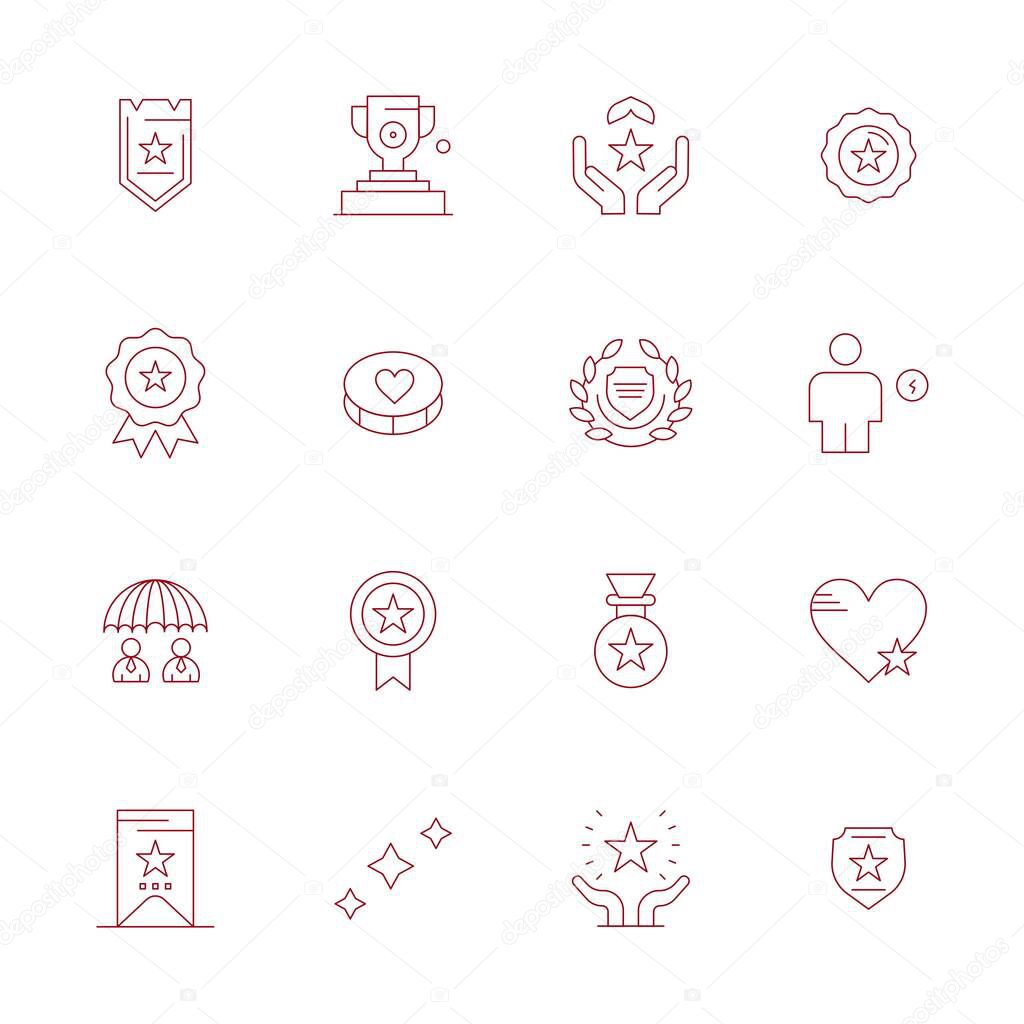 Artfully designed 16 Thin Line Pixel Aligned vector icons for Premium, delivered in 128x128 format for consistent visual excellence.