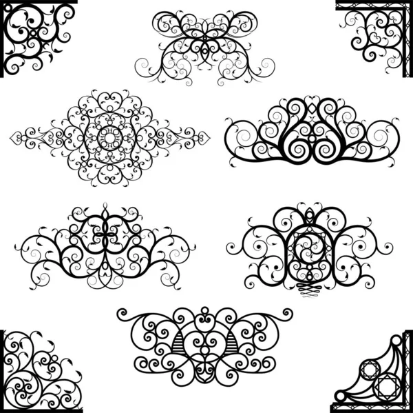 Vintage Vector Ornaments Pack — Stock Vector