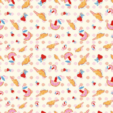 Klasik halk sanatı noktalı kuş deseni. Renkli el çizimi çiçek tasarımı.