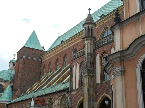 Vue Sur Les Monuments Les Églises Ostrow Tumski Cathédrale Catholique — Photo