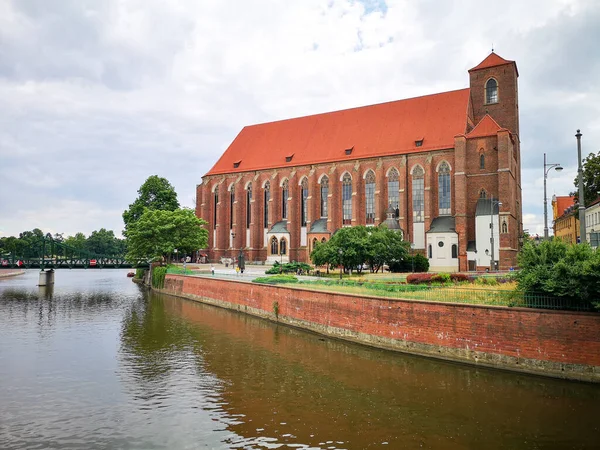 Vue Sur Les Monuments Les Églises Ostrow Tumski Cathédrale Catholique — Photo