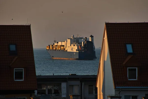 Manhã Nave Mar Báltico Golfo Gdansk — Fotografia de Stock