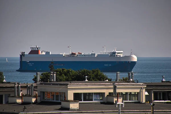 Morgenochtend Het Schip Oostzee Golf Van Gdansk — Stockfoto