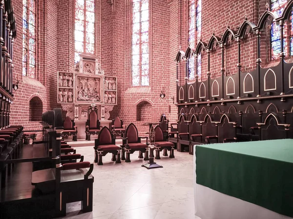 Interior Catedral Santa Maria Gorzow Wielkopolski Polônia — Fotografia de Stock