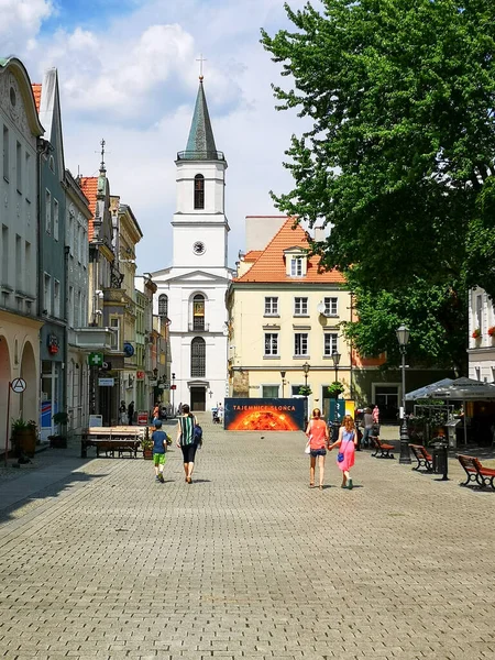 Starobylé Náměstí Zielona Gora Pěkná Ukázková Architektura — Stock fotografie