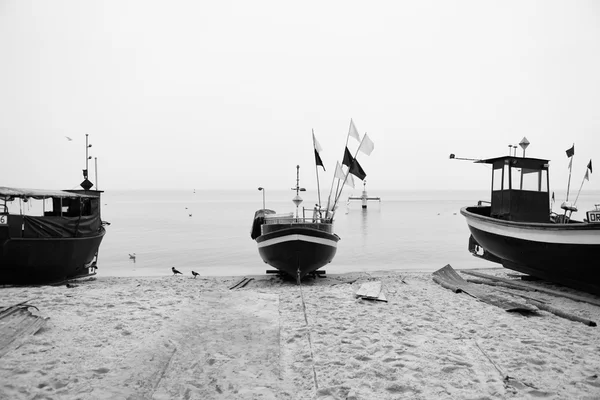 Gdynia Orlowo. Artistic look in black and white. — Stock Photo, Image