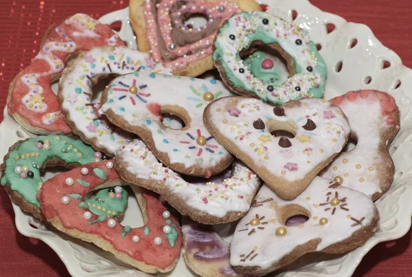 Galletas corazones amor . — Foto de Stock