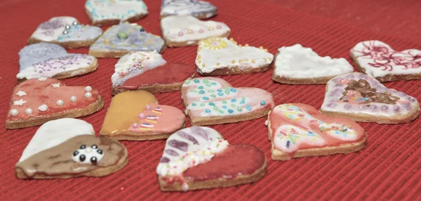 Cookies hjärtan kärlek. — Stockfoto