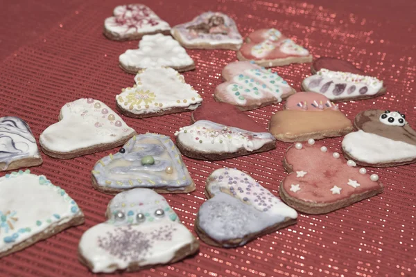 Cookies hjärtan kärlek. — Stockfoto