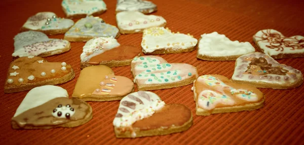 Galletas corazones amor . — Foto de Stock