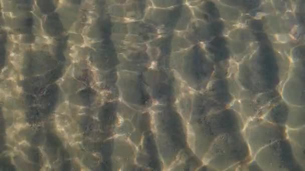 Ungraded beach water with light flares in slowmotion — Stock Video