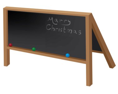 Noel blackboard süsleme topları ile