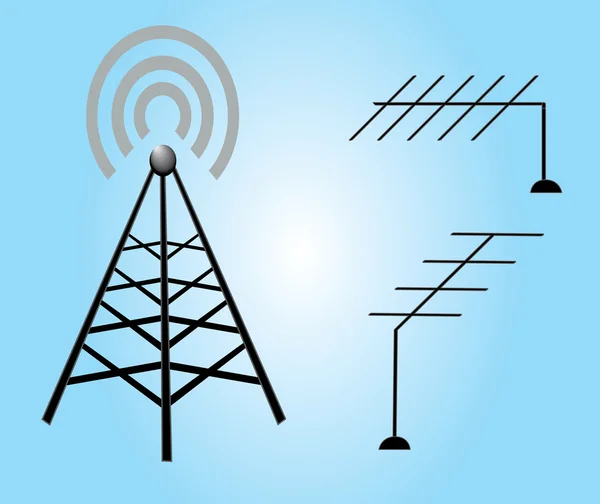 Conjunto de antenas — Vetor de Stock