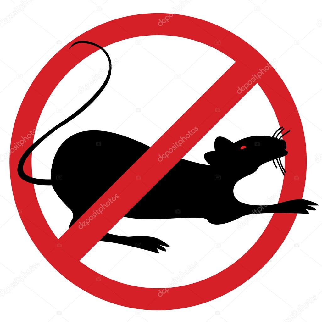 No rat sign for exterminating purposes