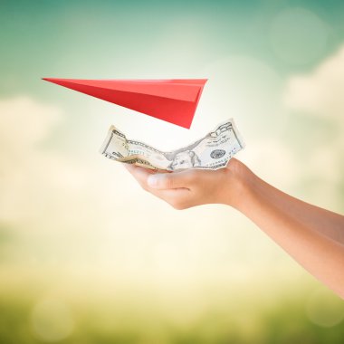 Seyahat ödeme için para holding eller