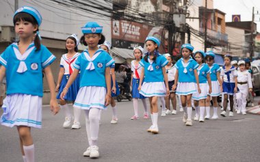 Phuket, Tayland - 26 Ağustos: Augus süslü çuval, geçit