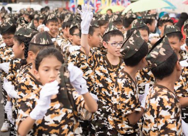 Phuket, Tayland - 26 Ağustos: Augus süslü çuval, geçit