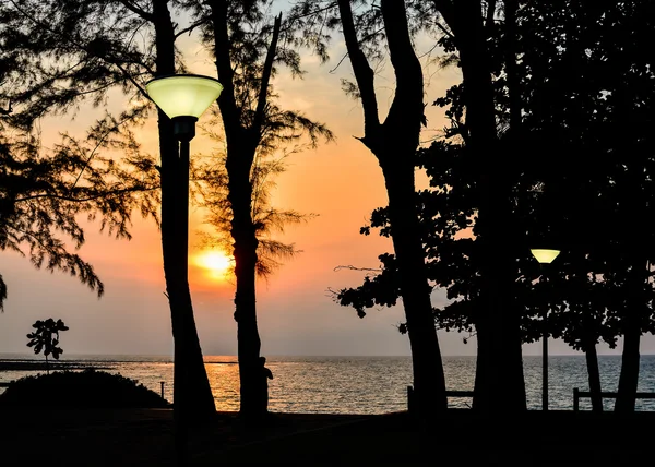 Scenérie Nai Yang Beach při západu slunce — Stock fotografie
