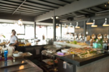 Açık büfe restorandaki bulanık