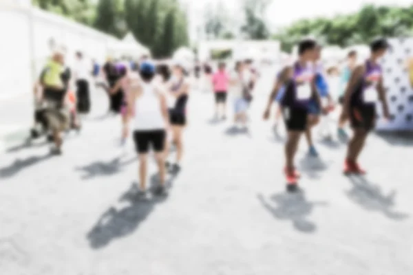 Blurred crowd of athlete for marathon — Stock Photo, Image