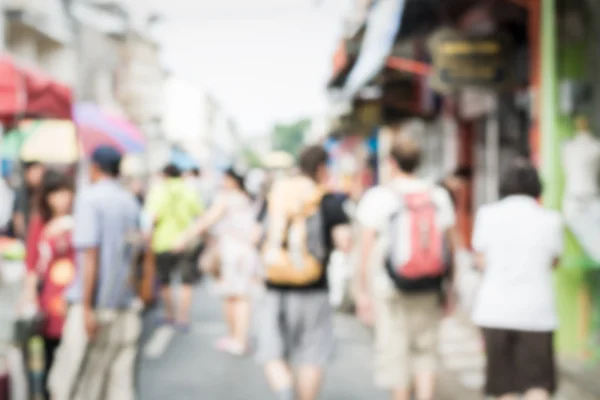 Blurred people on the street — Stock Photo, Image